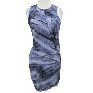 TORN BY RONNY KOBO Draped jersey bodycon dress sz S abstract print